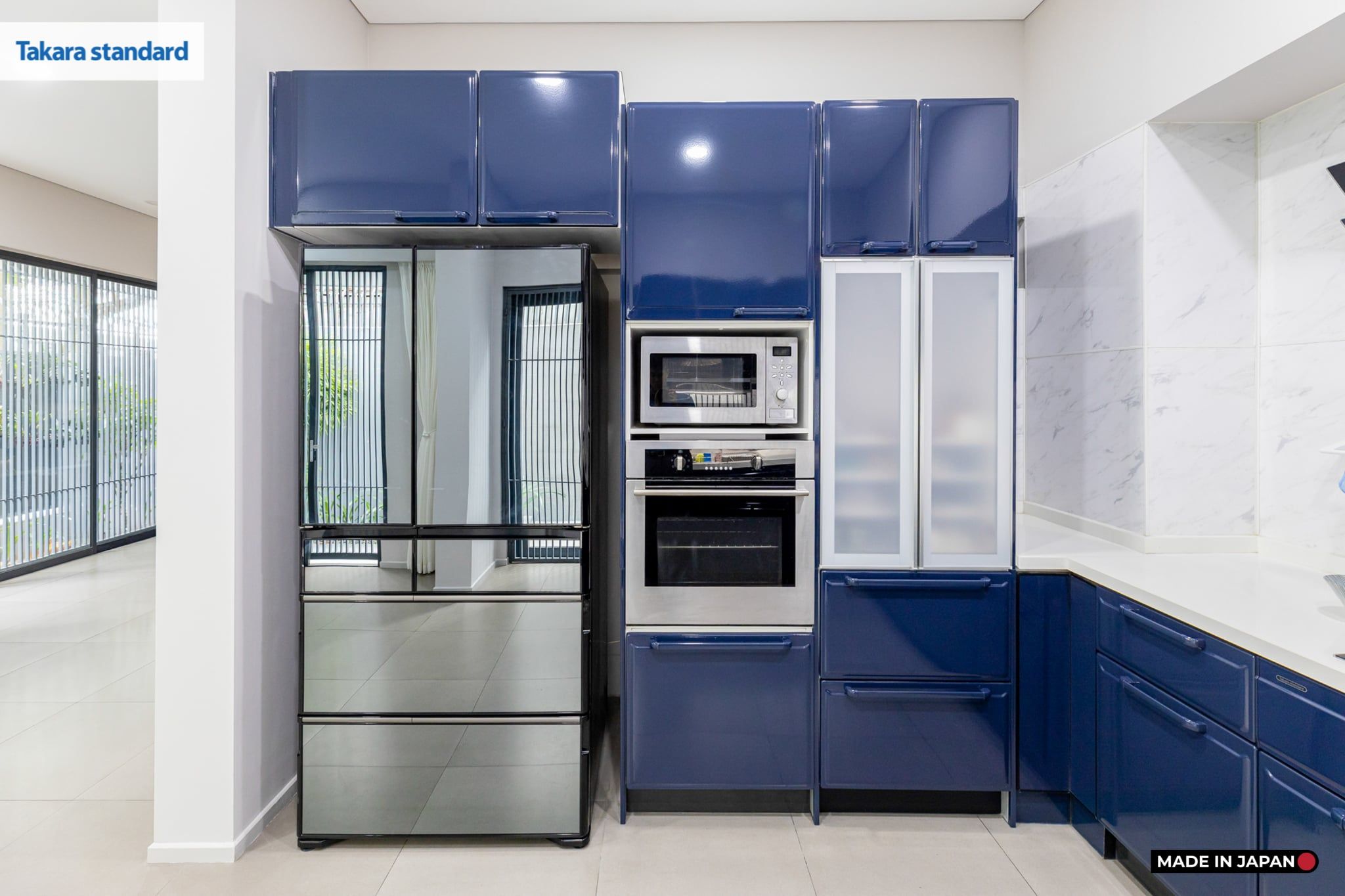 Hệ Tủ Bếp Nhật Bản Cao Cấp Edel Chữ U Màu ESN - Nhà Phố Bình Chánh
