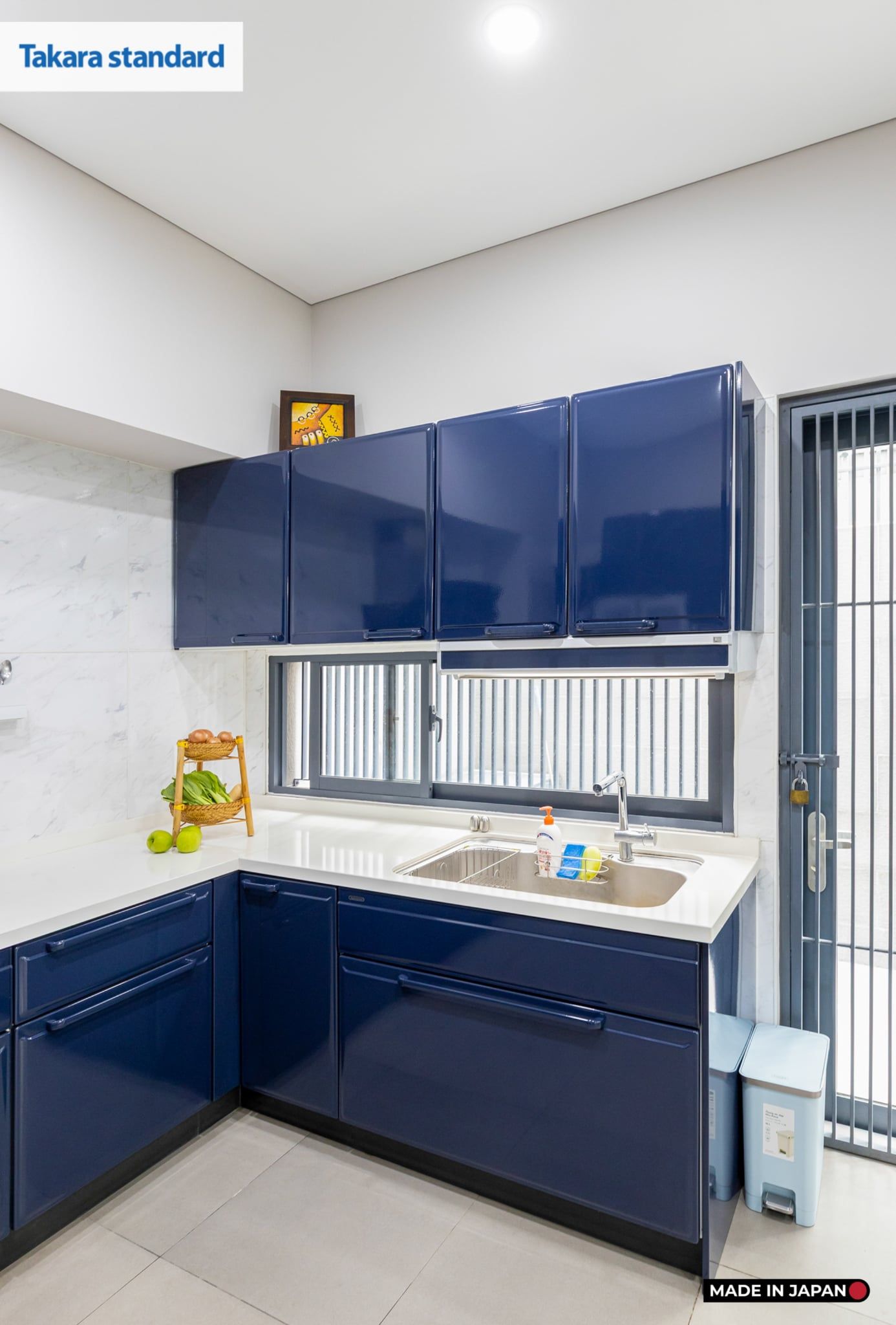 Hệ Tủ Bếp Nhật Bản Cao Cấp Edel Chữ U Màu ESN - Nhà Phố Bình Chánh