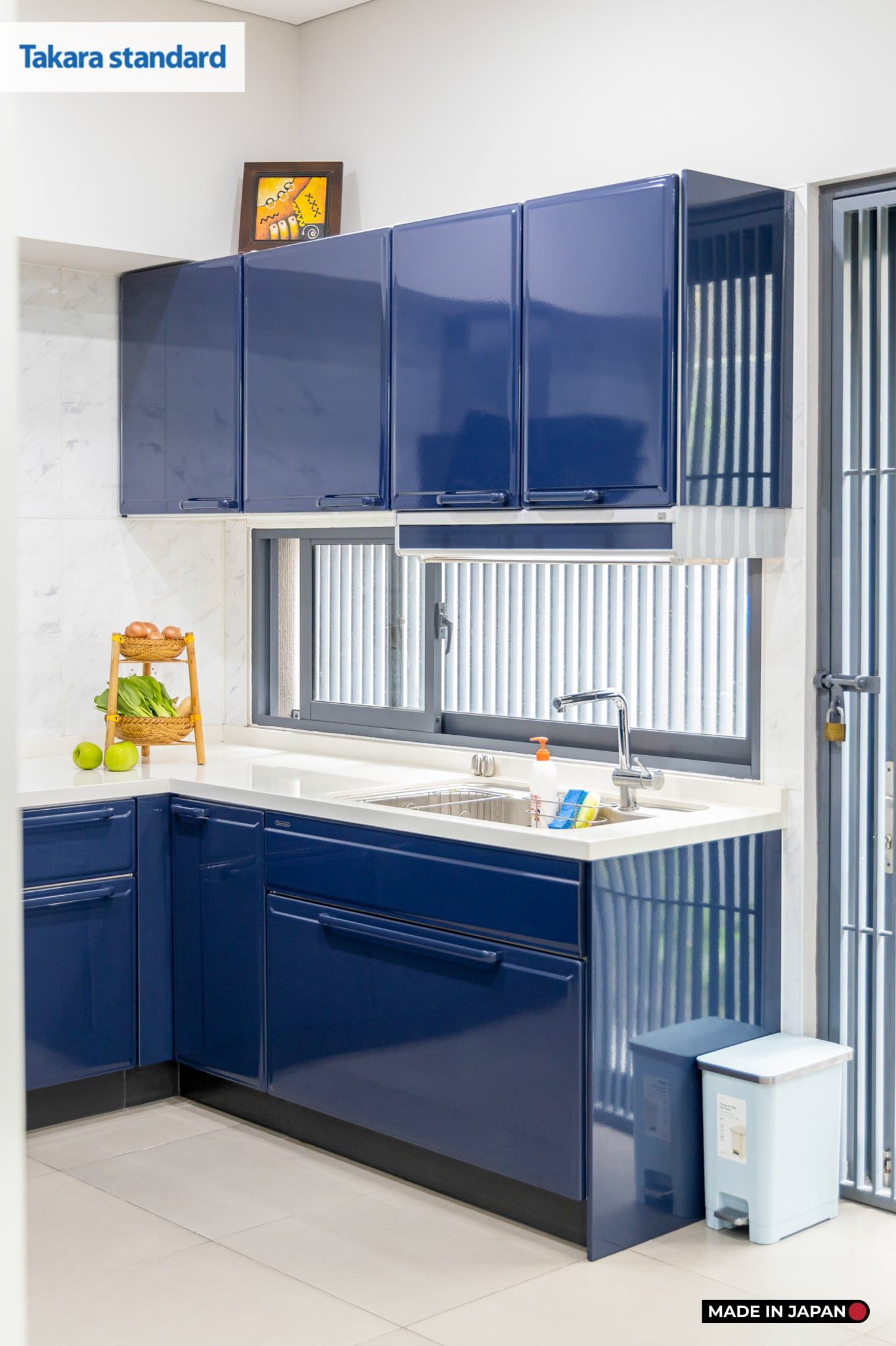 Hệ Tủ Bếp Nhật Bản Cao Cấp Edel Chữ U Màu ESN - Nhà Phố Bình Chánh