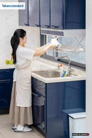 Hệ Tủ Bếp Nhật Bản Cao Cấp Edel Chữ U Màu ESN - Nhà Phố Bình Chánh