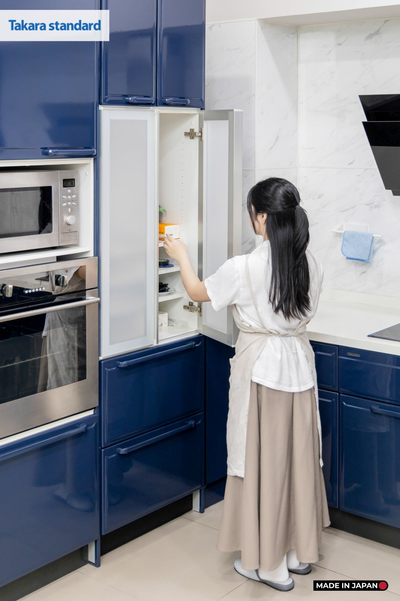 Hệ Tủ Bếp Nhật Bản Cao Cấp Edel Chữ U Màu ESN - Nhà Phố Bình Chánh