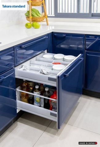 Hệ Tủ Bếp Nhật Bản Cao Cấp Edel Chữ U Màu ESN - Nhà Phố Bình Chánh