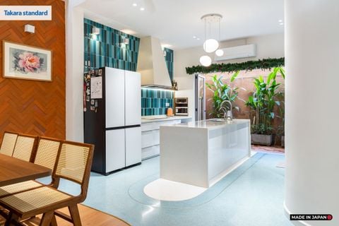 Hệ Tủ Bếp Nhật Bản Cao Cấp Lemure Chữ I Màu LPW - Nhà Phố Biên Hòa