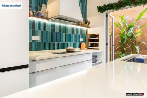 Hệ Tủ Bếp Nhật Bản Cao Cấp Lemure Chữ I Màu LPW - Nhà Phố Biên Hòa