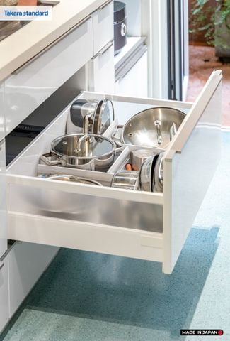 Hệ Tủ Bếp Nhật Bản Cao Cấp Lemure Chữ I Màu LPW - Nhà Phố Biên Hòa