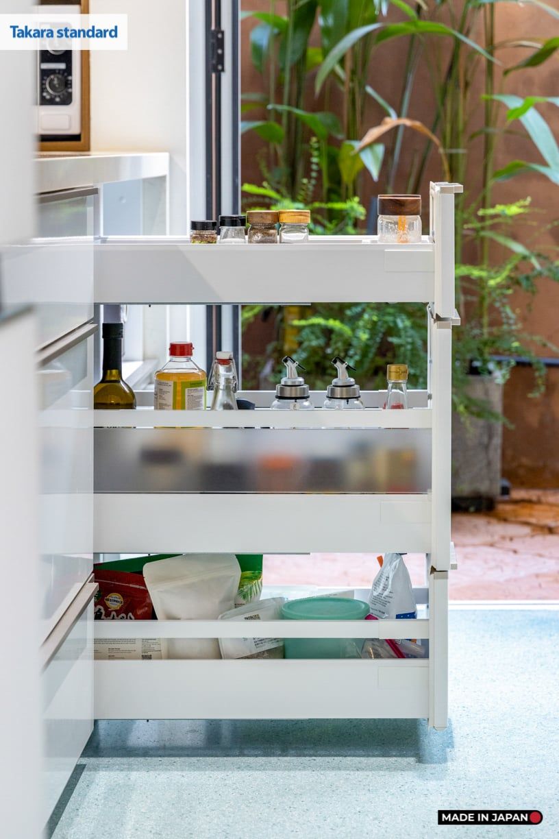 Hệ Tủ Bếp Nhật Bản Cao Cấp Lemure Chữ I Màu LPW - Nhà Phố Biên Hòa