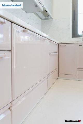 Hệ Tủ Bếp Nhật Bản Cao Cấp Edel Chữ L Màu ESD - Nhà Phố Quận 9