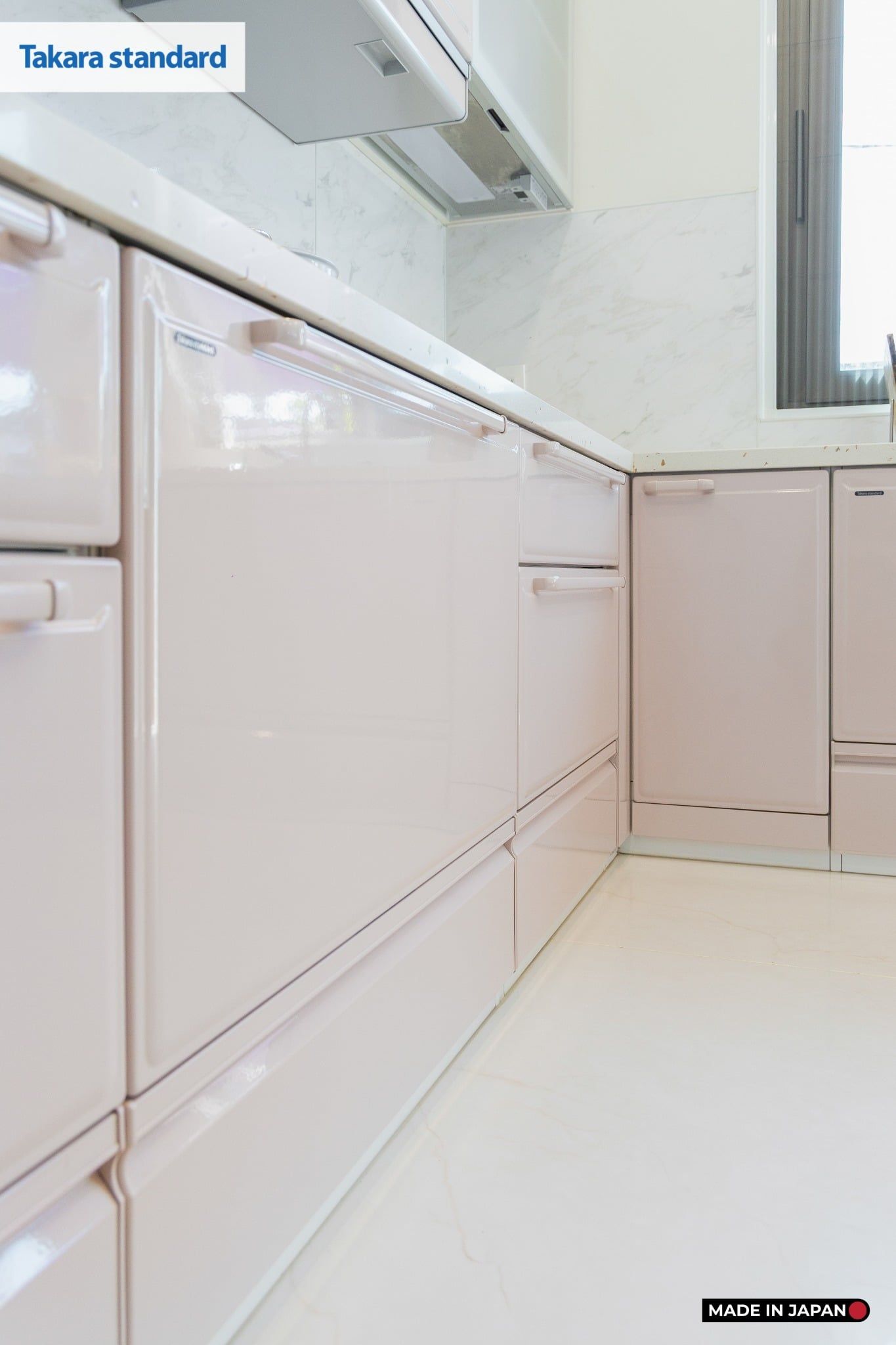 Hệ Tủ Bếp Nhật Bản Cao Cấp Edel Chữ L Màu ESD - Nhà Phố Quận 9