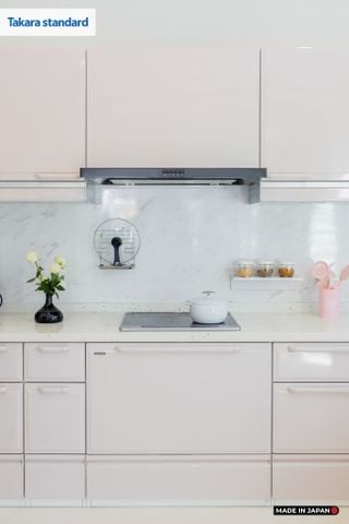 Hệ Tủ Bếp Nhật Bản Cao Cấp Edel Chữ L Màu ESD - Nhà Phố Quận 9