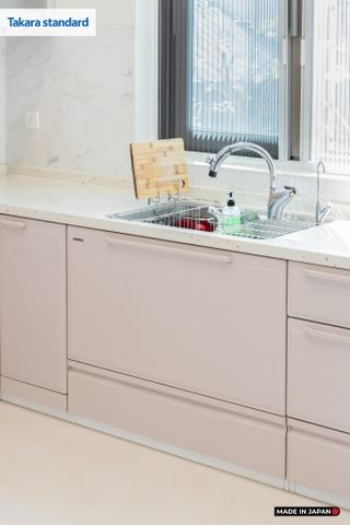 Hệ Tủ Bếp Nhật Bản Cao Cấp Edel Chữ L Màu ESD - Nhà Phố Quận 9
