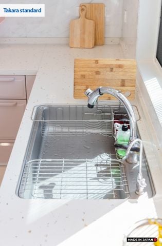 Hệ Tủ Bếp Nhật Bản Cao Cấp Edel Chữ L Màu ESD - Nhà Phố Quận 9