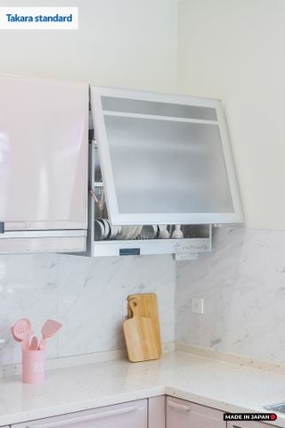 Hệ Tủ Bếp Nhật Bản Cao Cấp Edel Chữ L Màu ESD - Nhà Phố Quận 9