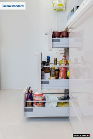 Hệ Tủ Bếp Nhật Bản Cao Cấp Edel Chữ L Màu ESD - Nhà Phố Quận 9