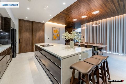Hệ Tủ Bếp Nhật Bản Cao Cấp Lemure Chữ I Màu LXB - Biệt Thự Thủ Đức