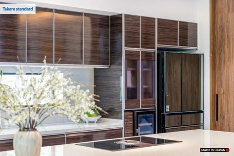 Hệ Tủ Bếp Nhật Bản Cao Cấp Lemure Chữ I Màu LXB - Biệt Thự Thủ Đức