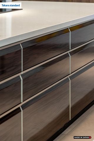 Hệ Tủ Bếp Nhật Bản Cao Cấp Lemure Chữ I Màu LXB - Biệt Thự Thủ Đức