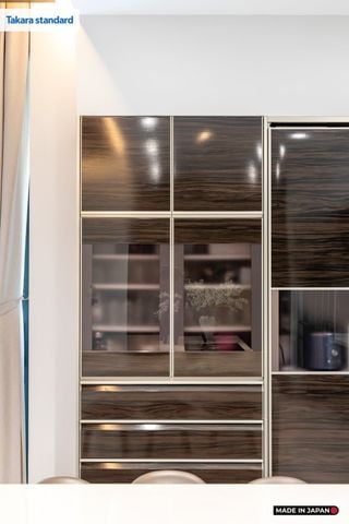 Hệ Tủ Bếp Nhật Bản Cao Cấp Lemure Chữ I Màu LXB - Biệt Thự Thủ Đức