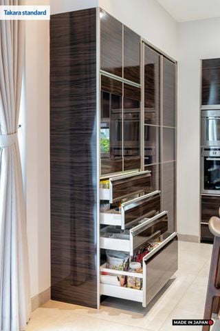 Hệ Tủ Bếp Nhật Bản Cao Cấp Lemure Chữ I Màu LXB - Biệt Thự Thủ Đức