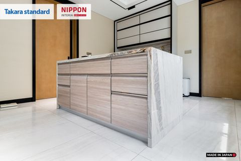 Hệ Tủ Bếp Nhật Bản Cao Cấp Lemure Chữ L Màu LJV - Biệt Thự Thủ Đức