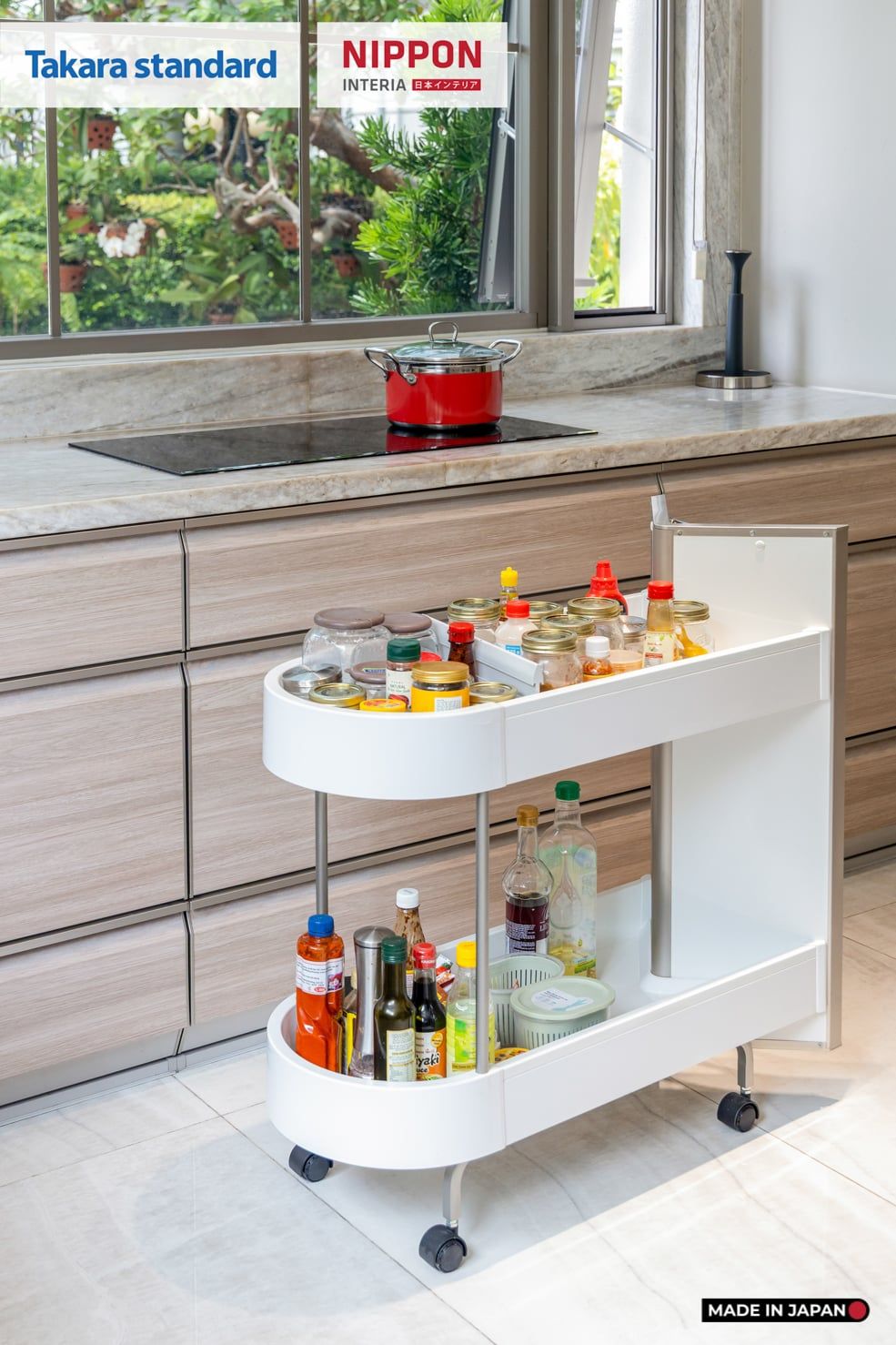 Hệ Tủ Bếp Nhật Bản Cao Cấp Lemure Chữ L Màu LJV - Biệt Thự Thủ Đức