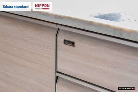 Hệ Tủ Bếp Nhật Bản Cao Cấp Lemure Chữ L Màu LJV - Biệt Thự Thủ Đức