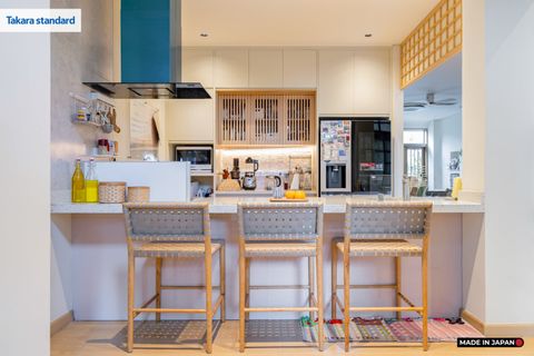 Hệ Tủ Bếp Nhật Bản Cao Cấp Edel Chữ I Màu ESD - Nhà Phố Thảo Điền