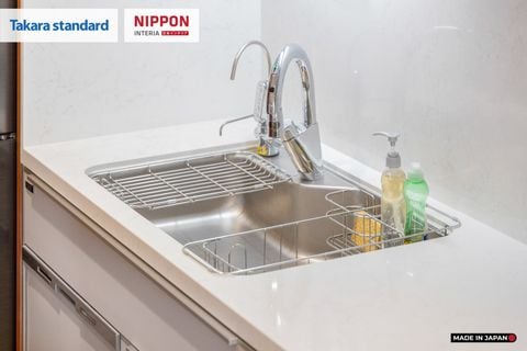 Hệ Tủ Bếp Nhật Bản Cao Cấp Lemure Chữ I Màu LMT - Căn Hộ KĐT Ecopark Hưng Yên