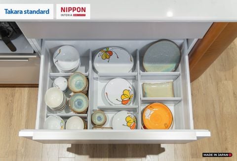 Hệ Tủ Bếp Nhật Bản Cao Cấp Lemure Chữ I Màu LMT - Căn Hộ KĐT Ecopark Hưng Yên