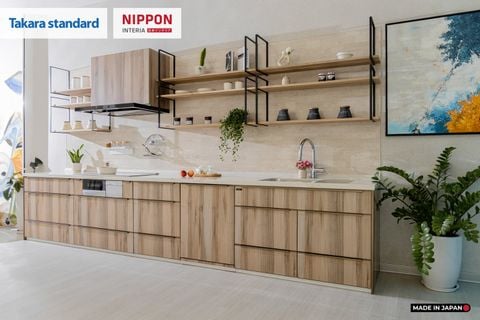 Hệ Tủ Bếp Nhật Bản Cao Cấp Lemure Chữ I Màu L1T - Phố Láng Hạ
