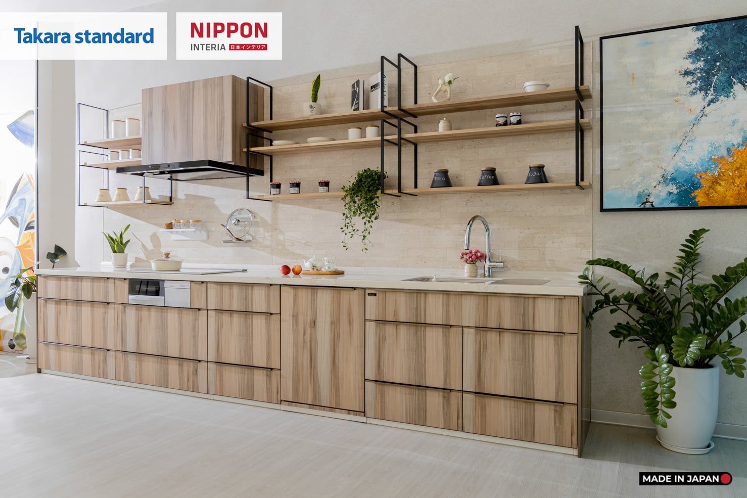 Hệ Tủ Bếp Nhật Bản Cao Cấp Lemure Chữ I Màu L1T - Phố Láng Hạ