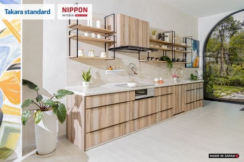 Hệ Tủ Bếp Nhật Bản Cao Cấp Lemure Chữ I Màu L1T - Phố Láng Hạ