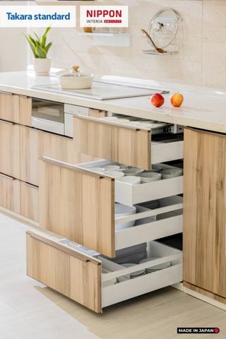 Hệ Tủ Bếp Nhật Bản Cao Cấp Lemure Chữ I Màu L1T - Phố Láng Hạ