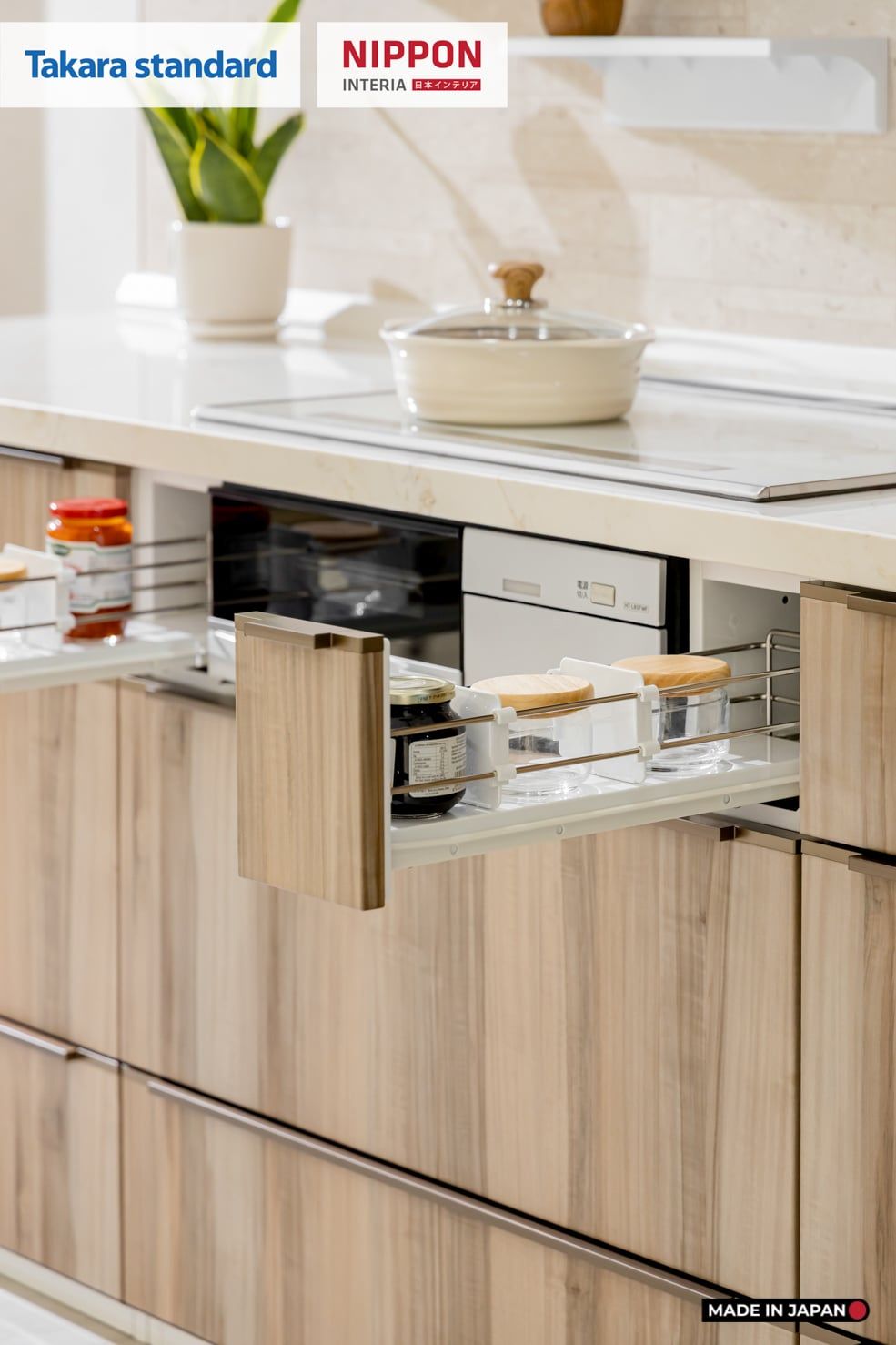 Hệ Tủ Bếp Nhật Bản Cao Cấp Lemure Chữ I Màu L1T - Phố Láng Hạ