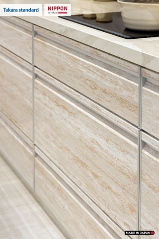Hệ Tủ Bếp Nhật Bản Cao Cấp Treasia Chữ L Màu VNI - Phố Láng Hạ