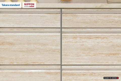 Hệ Tủ Bếp Nhật Bản Cao Cấp Treasia Chữ L Màu VNI - Phố Láng Hạ
