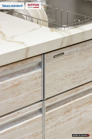 Hệ Tủ Bếp Nhật Bản Cao Cấp Treasia Chữ L Màu VNI - Phố Láng Hạ