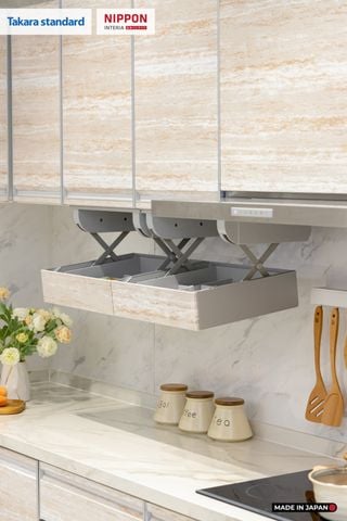Hệ Tủ Bếp Nhật Bản Cao Cấp Treasia Chữ L Màu VNI - Phố Láng Hạ