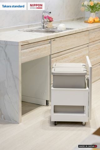 Hệ Tủ Bếp Nhật Bản Cao Cấp Treasia Chữ L Màu VNI - Phố Láng Hạ