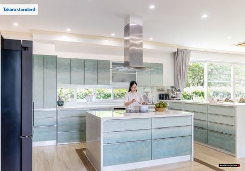 Hệ Tủ Bếp Nhật Bản Cao Cấp Lemure Chữ L Màu L1M - Nhà Phố Quận 9