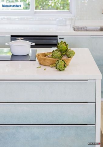 Hệ Tủ Bếp Nhật Bản Cao Cấp Lemure Chữ L Màu L1M - Nhà Phố Quận 9