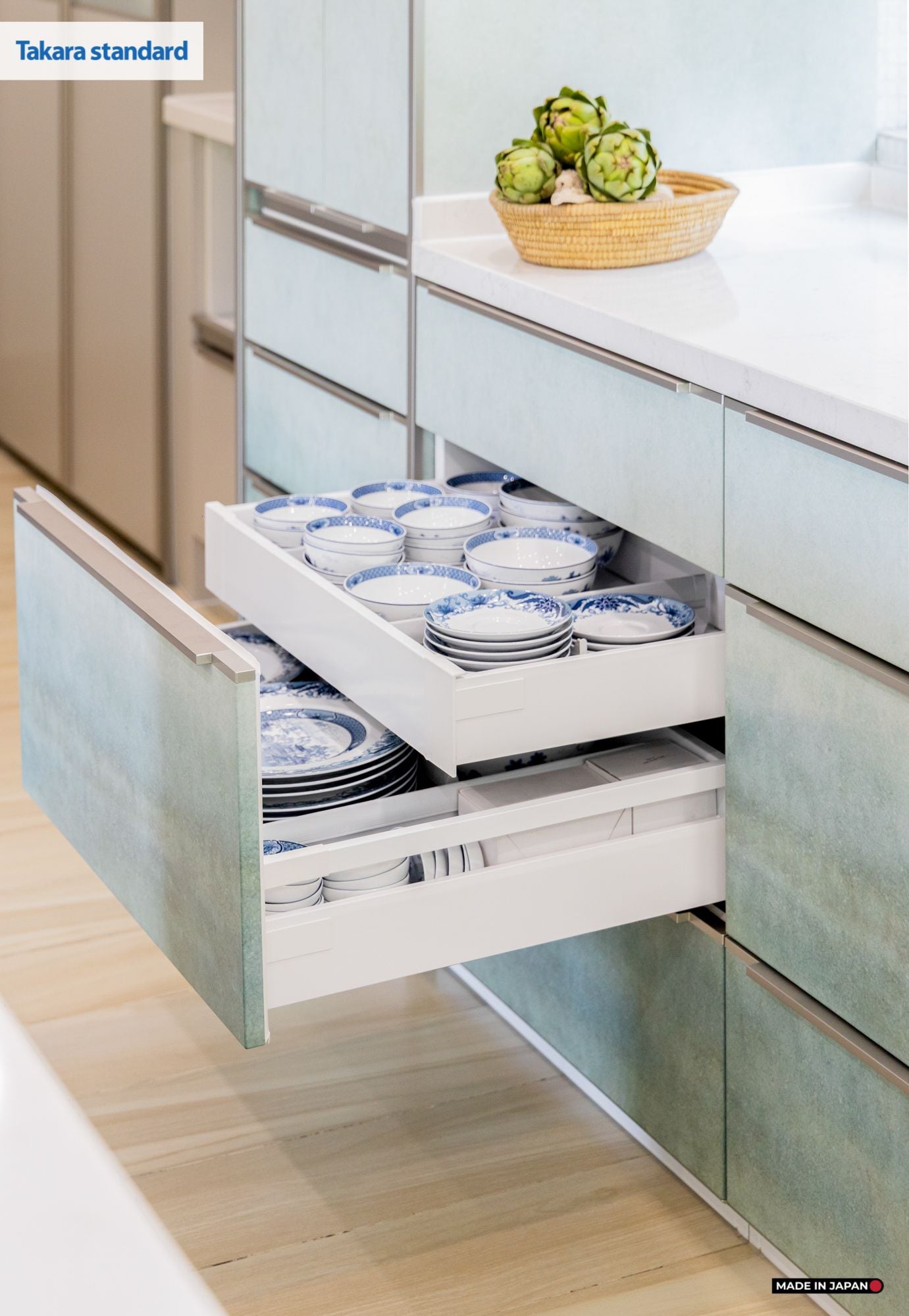 Hệ Tủ Bếp Nhật Bản Cao Cấp Lemure Chữ L Màu L1M - Nhà Phố Quận 9