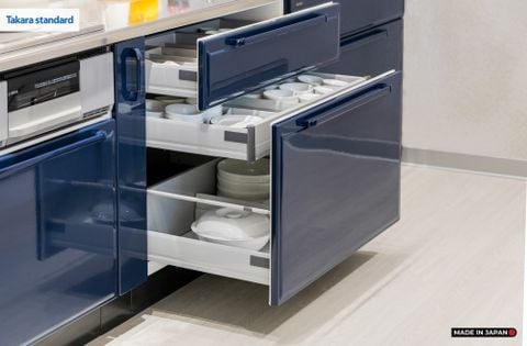 Hệ Tủ Bếp Nhật Bản Cao Cấp Edel Chữ I Màu ESN - Phố Láng Hạ