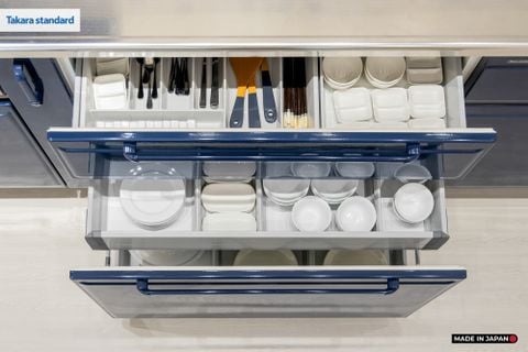 Hệ Tủ Bếp Nhật Bản Cao Cấp Edel Chữ I Màu ESN - Phố Láng Hạ