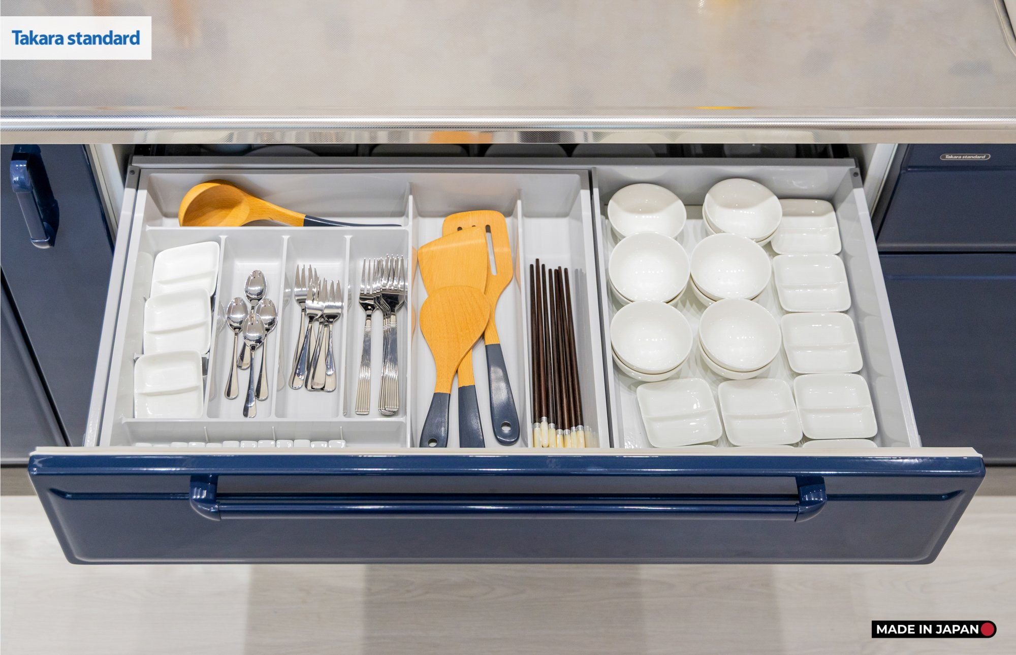 Hệ Tủ Bếp Nhật Bản Cao Cấp Edel Chữ I Màu ESN - Phố Láng Hạ