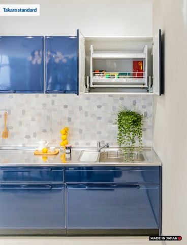 Hệ Tủ Bếp Nhật Bản Cao Cấp Edel Chữ I Màu ESN - Phố Láng Hạ