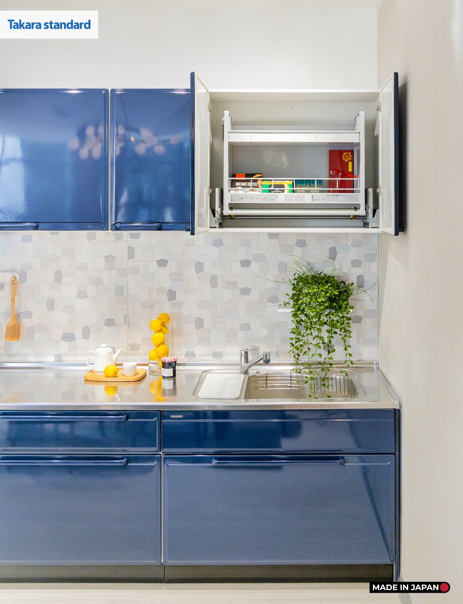 Hệ Tủ Bếp Nhật Bản Cao Cấp Edel Chữ I Màu ESN - Phố Láng Hạ