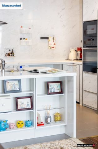 Hệ Tủ Bếp Nhật Bản Cao Cấp Lemure Chữ L Màu LJD - Căn Hộ Saigon Pearl
