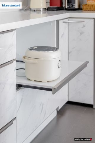 Hệ Tủ Bếp Nhật Bản Cao Cấp Lemure Chữ L Màu LJD - Căn Hộ Saigon Pearl
