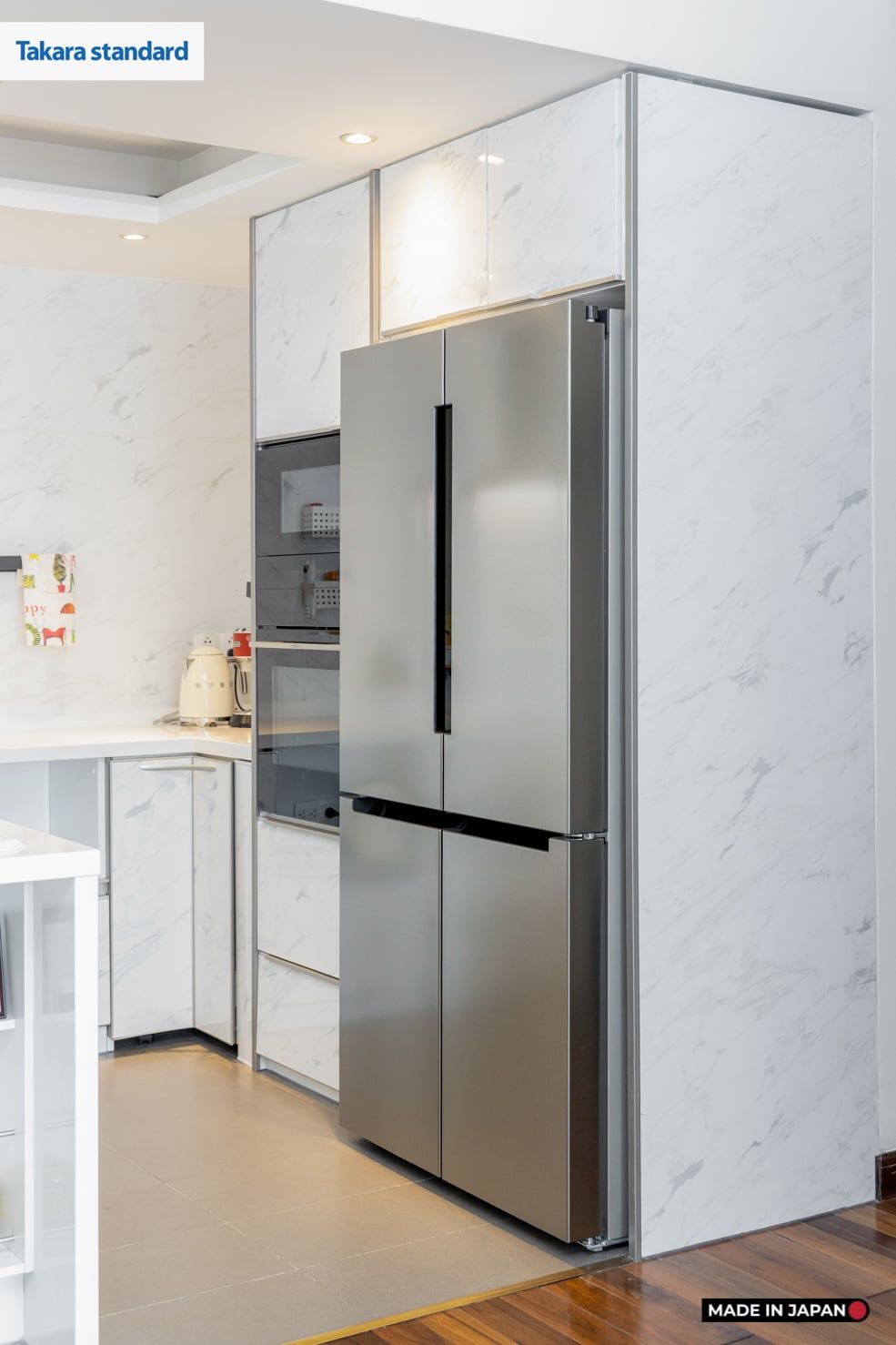 Hệ Tủ Bếp Nhật Bản Cao Cấp Lemure Chữ L Màu LJD - Căn Hộ Saigon Pearl