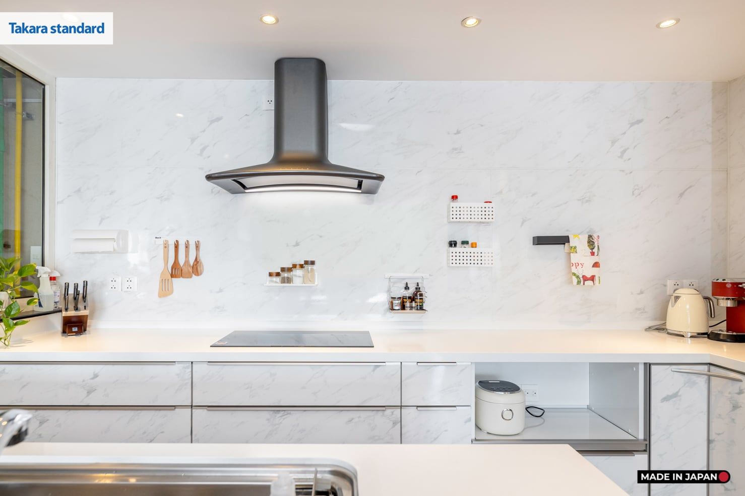 Hệ Tủ Bếp Nhật Bản Cao Cấp Lemure Chữ L Màu LJD - Căn Hộ Saigon Pearl